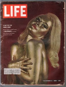 Life 11/6/1964-Shirley Eaton-Goldfinger-James Bond-007-Ford Mustang-G/VG