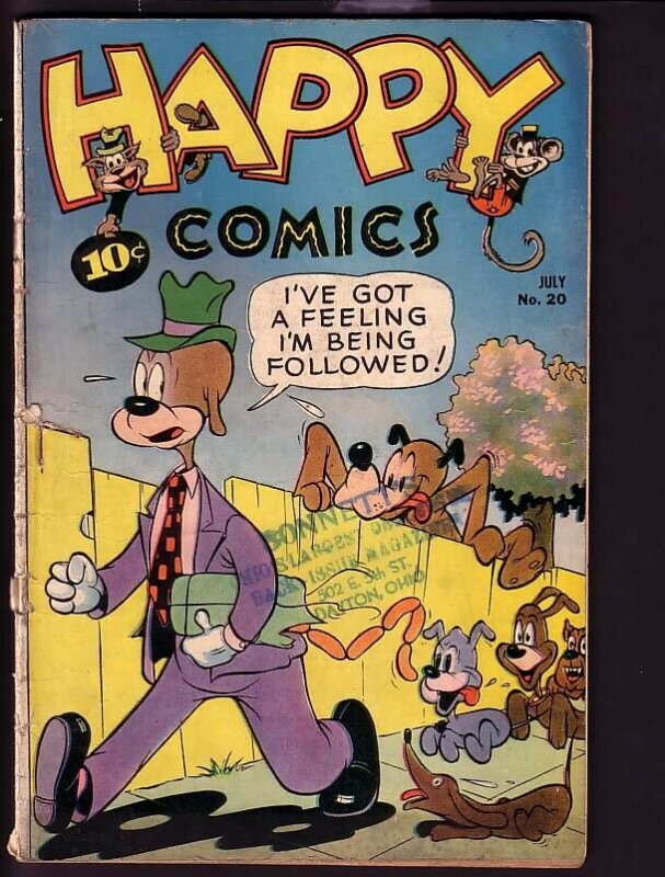 HAPPY COMICS #20-FRAZETTA ART-FUNNY ANIMAL VG