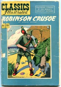 Classics Illustrated #10 HRN 51-Robinson Crusoe- EGYPTIAN COLLECTION fr/g 