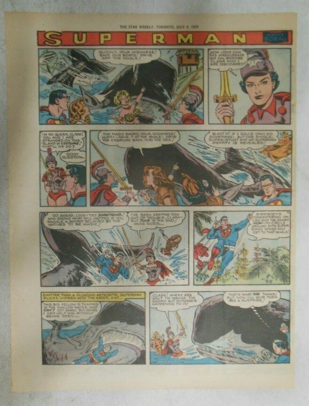 bvSuperman Sunday Page #1027 by Wayne Boring from 7/5/1959 Tabloid Page Size