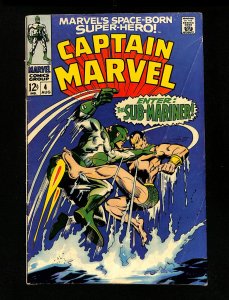 Captain Marvel (1968) #4 Sub-Mariner!