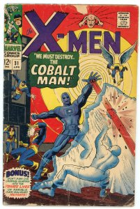 X-Men #31 (1963 v1) Roy Thomas 1st Cobalt Man GD-