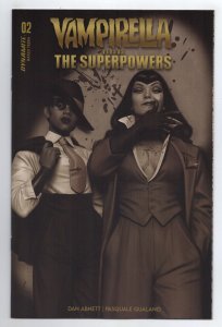 Vampirella vs Superpowers #2 Cvr Q 1:7 Puebla B&W Variant (Dynamite, 2023) NM