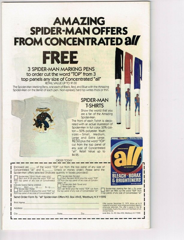 Amazing Spider Man All Detergent Giveaway #1 (1979) - 7.5 VF- *Origin Spiderman 