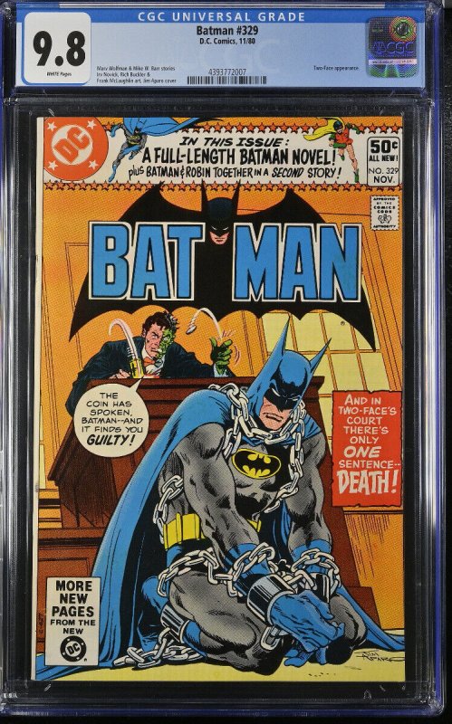 BATMAN #329 CGC 9.8-Two-Face-comic book-DC-4393772007