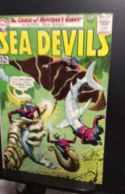 Sea Devils #8 (1962) cursive Neptunes try it! Mid high grade! FN+ Boca CERT!