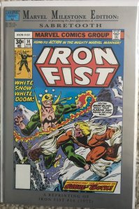 (1992) Marvel Milestone Edition IRON FIST #14! Rare! 1st SABRETOOTH!