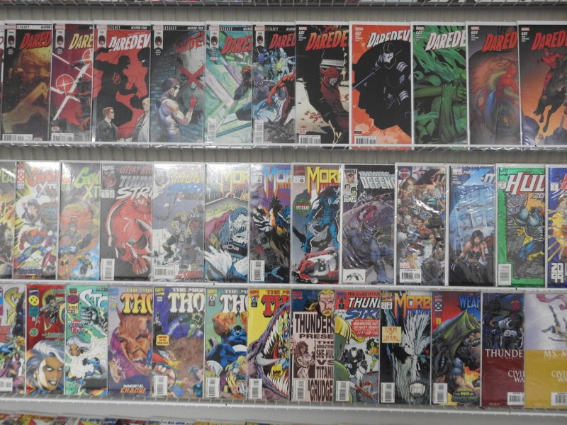 Huge Lot 160+ Comics W/Daredevil, X-Men, Thor+ Avg VF+ Condition!
