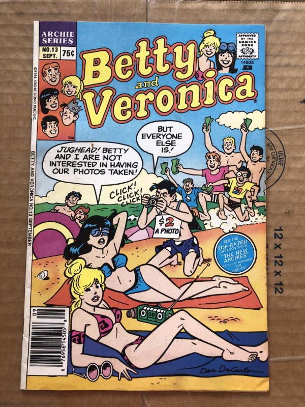 Betty and Veronica #13 Newsstand Edition (1988)