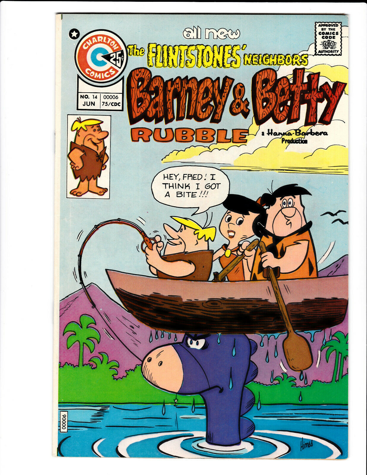 Barney And Betty Rubble 14 Flintstones Charlton 1975 Vf 75 Hanna Barbera Hipcomic 2560