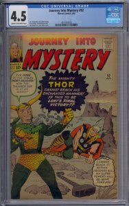 JOURNEY INTO MYSTERY #92 CGC 4.5 JACK KIRBY THOR