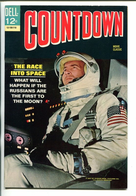 COUNTDOWN #12-150-710 1967-DELL-JAMES CAAN-FILM EDITION-BLACK COVER-nm minus