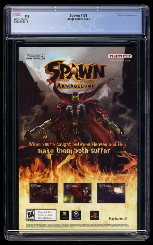 Spawn #131 CGC NM/M 9.8 White Pages Capullo and McFarlane Cover!