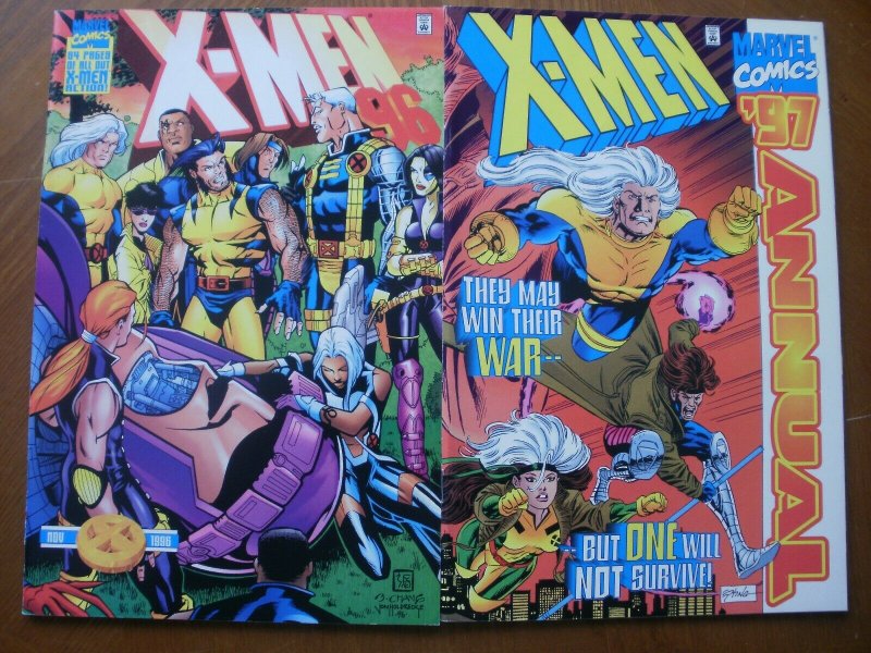 2 Near-Mint Marvel X-MEN ANNUAL Comic '96 (One Day) '97 1996 1997 (Cloud in Sky)