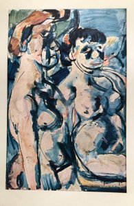 Two nudes by Rouault, 12x9.5,image is 10.5x6 7/8