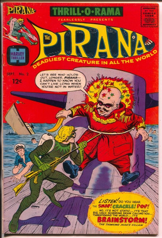 Thrill-O-Rama #2 1965-Harvey-Pirana-Man in B.lack Called Fate-VF-