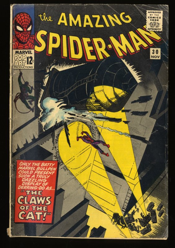 Amazing Spider-Man #30 GD/VG 3.0 1st Cat(Burglar)! Marvel Comics Spiderman