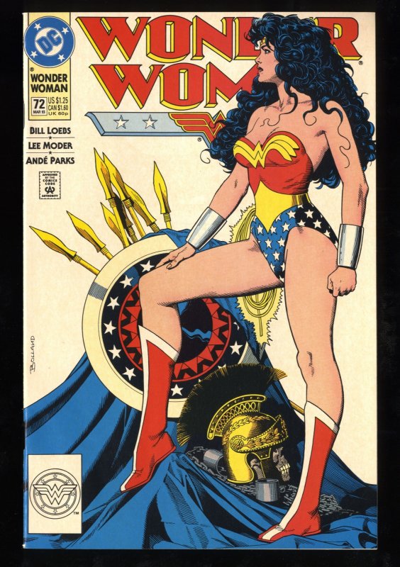 Wonder Woman #72 NM 9.4 Brian Bolland Cover!