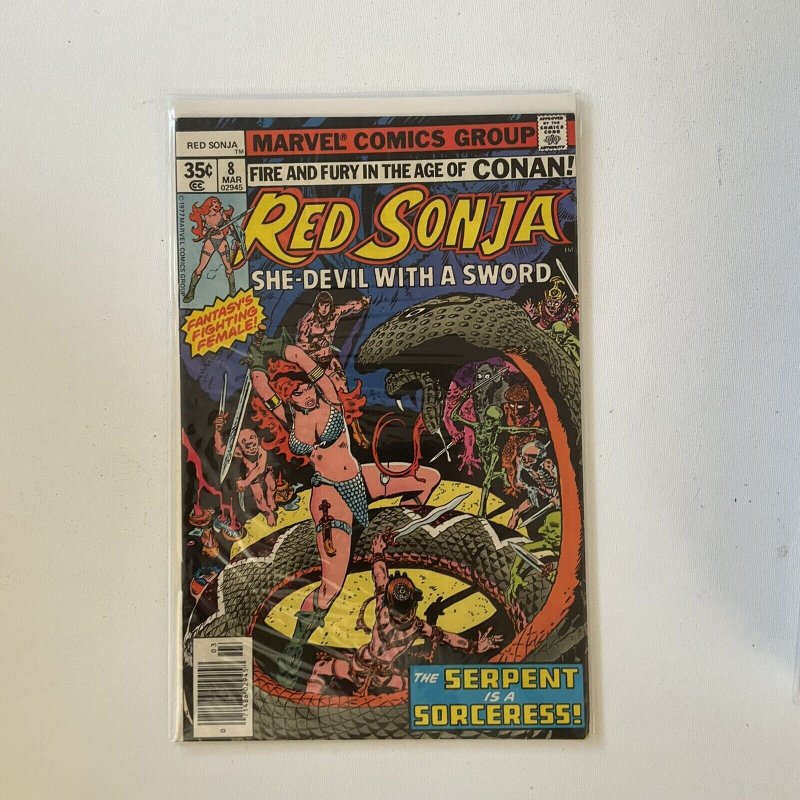 Red Sonja She-Devil With A Sword 8 Very Fine/Near Mint Vf/Nm 9.0 Marvel 1977