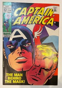 (1969) CAPTAIN AMERICA #114 “The Man Behind the Mask”! John Romita SR Art!