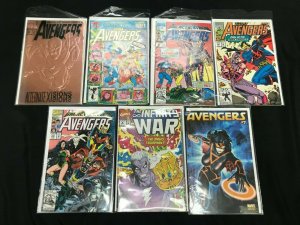 AVENGERS 7PC LOT (VF) #360 EMBOSSED COVER!! 1992-93 