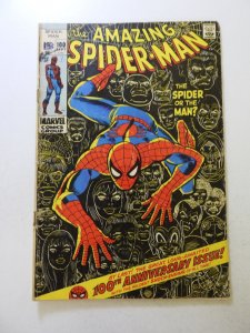 The Amazing Spider-Man #100 VG- condition ink front cover