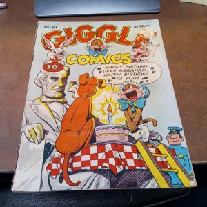 Giggle Comics #51 Golden Age 1947 Acg Cartoon Kids Abraham lincon cover