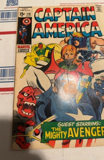 Captain America #116 (1969) Red Skull/Avengers app