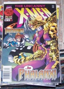 Uncanny X-Men #343 (Apr 1997, Marvel) shr'iar phalanx transmode virus