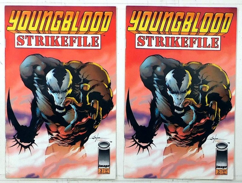 Youngblood Strikefile Lot 2 #3 x2 1993 Image Chapel Super Patriot Comics