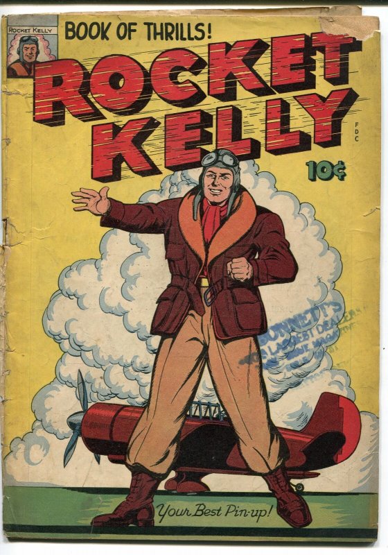 ROCKET KELLY 1944-FOX-WWII ERA-1ST ISSUE-SCI-FI SUPERHERO-good minus