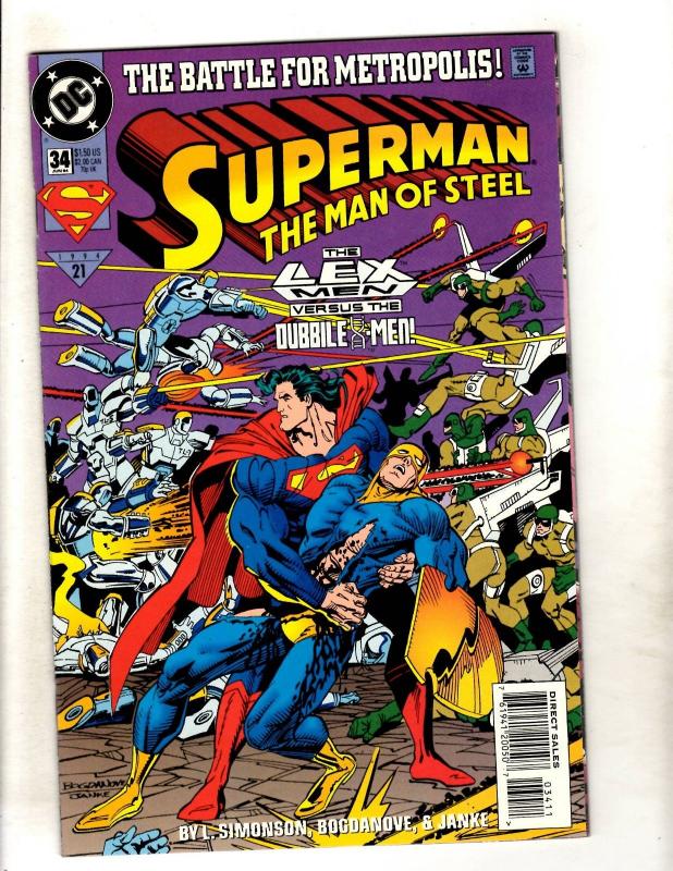 12 Superman Man Of Steel DC Comics # 30 (2) 31 32 33 34 35 36 121 123 125 0 J329