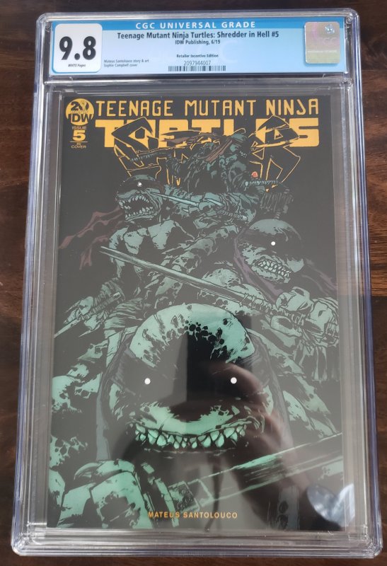 Teenage Mutant Ninja Turtles Shredder in Hell 5 CGC 9.8 1:10 ratio variant