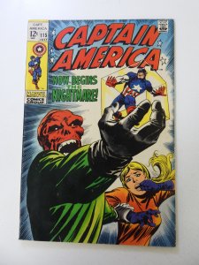 Captain America #115 (1969) VG/FN condition moisture damage