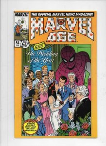 MARVEL AGE #54, VF, Spider-man Mary Jane Wedding, 1985 1987 more Marvel in store