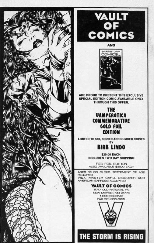 Brainstorm Vamperotica #9 (1995)Adult Comic Book Grade NM 9.4