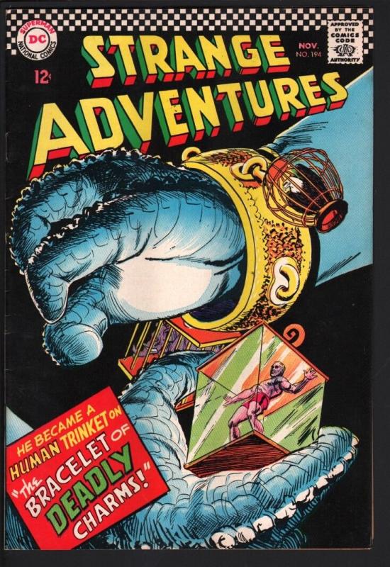 STRANGE ADVENTURES #194--SCI-FI DC SILVER AGE--FN FN