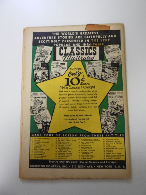 Classics Illustrated #44 (1947) 1st print GD/VG condition tape on back cover