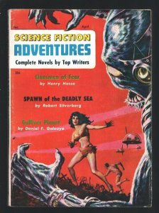 PULP:  Science Fiction Adventures #3 4/1957-Ed Emsh cover art-Robert Silverbe...