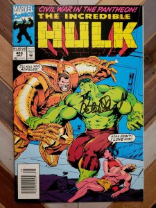 HULK #405 FN 6.0 (1993) Newsstand / Signed By Writer Peter David ft Ajax
