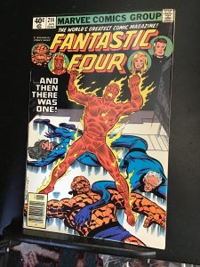 Fantastic Four #214 (1980) Aged FF vs Super Skrull! High grade! VF/NM Wow!