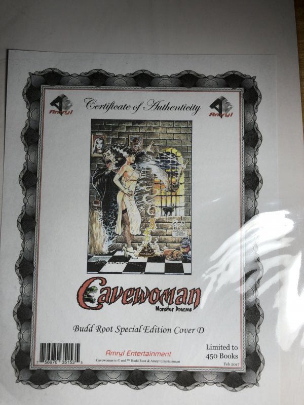 Cavewoman: Monster Dreams Cover D Budd Root (2017) w/COA Limited to 450