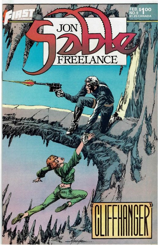 Jon Sable, Freelance #9 (1983 v1) First Comics Mike Grell NM-