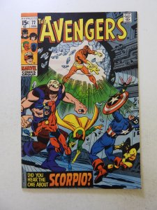 The Avengers #72 GD+ condition centerfold detached both staples