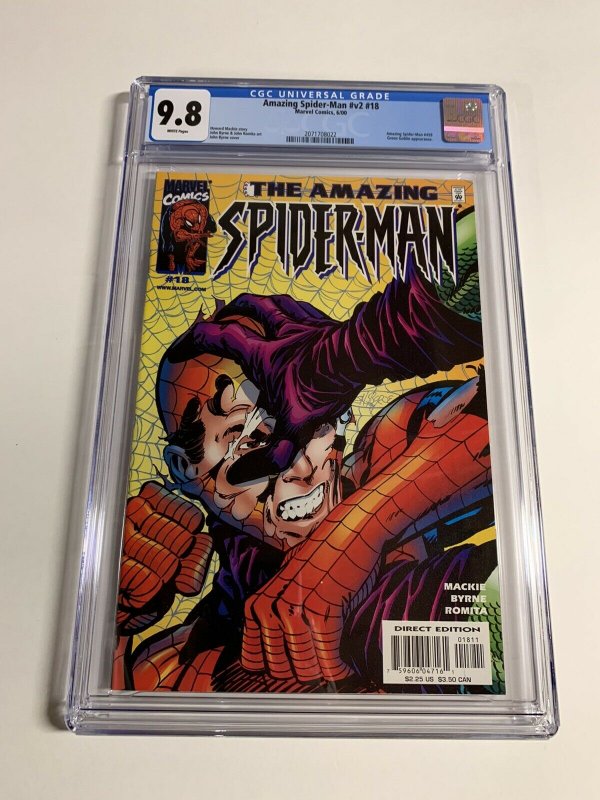 Amazing Spider-man V2 Vol Volume 2 Issue 18 Cgc 9.8 White Pages Marvel