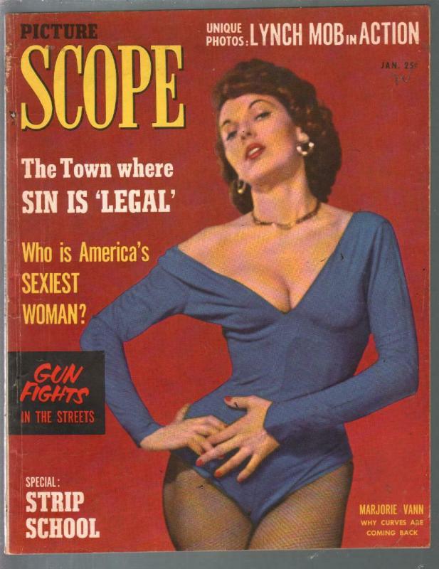 Picture Scope 1/1954-rare full size issue-cheesecake pix-exploitation-VG/FN