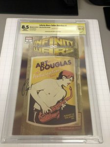 Infinity Wars: Fallen guardian 1 Zdarsky variant CBCS 8.5 signed Chip Zdarsky