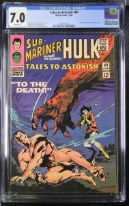 TALES TO ASTONISH #80 CGC 7.0 SUB-MARINER HULK MOLE MAN JACK KIRBY WHITE PAGES