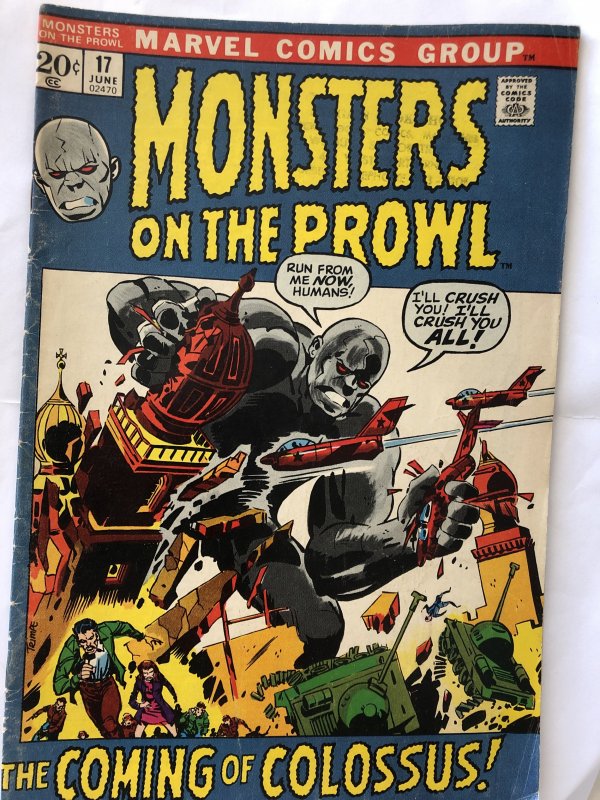 Monsters on the Prowl #17,FN, colossus!! Wreaks havoc!!