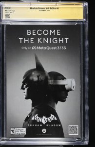 ABSOLUTE BATMAN NOIR #1 DC 2024 1ST PRINT NICK DRAGOTTA SIGNED CGC SS 9.8 NM